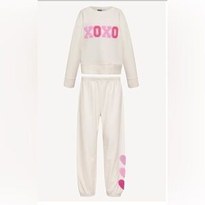 Beach Riot Georgie pant and Cassia top! Cream with red/pink xoxo